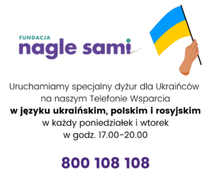 Pomoc psychologiczna i inne rodzaje wsparcia dla osób z Ukrainy