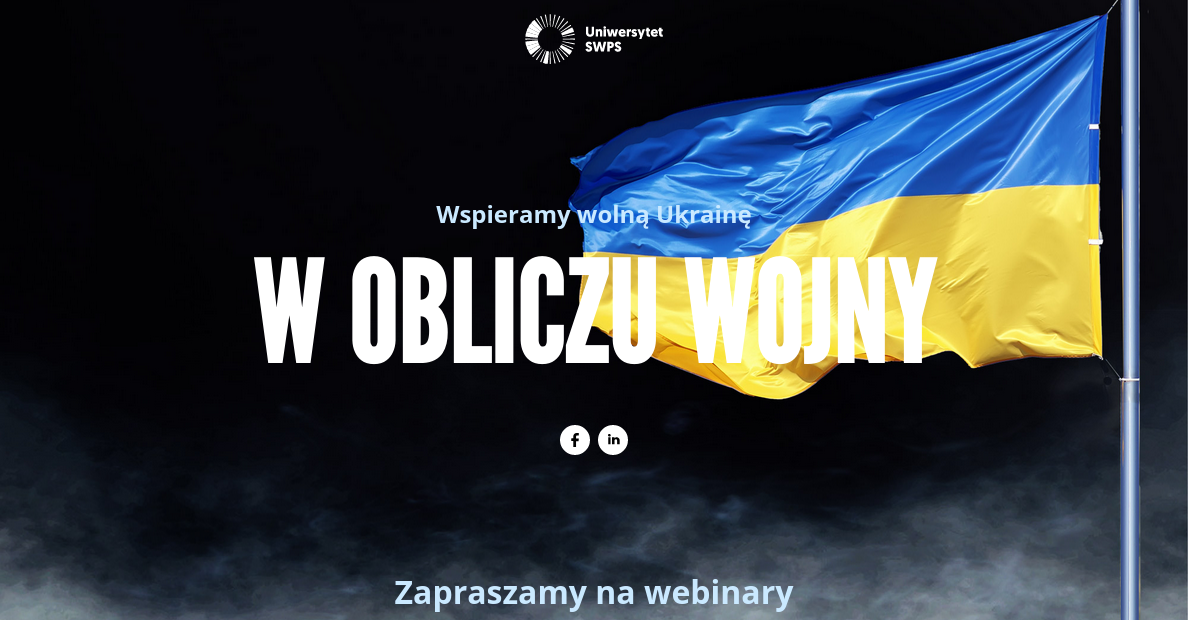 strona webinarów swps dla Ukrainy