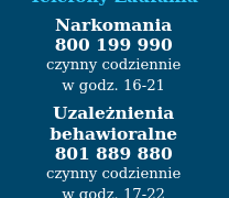 Telefon zaufania narkotyki narkomania